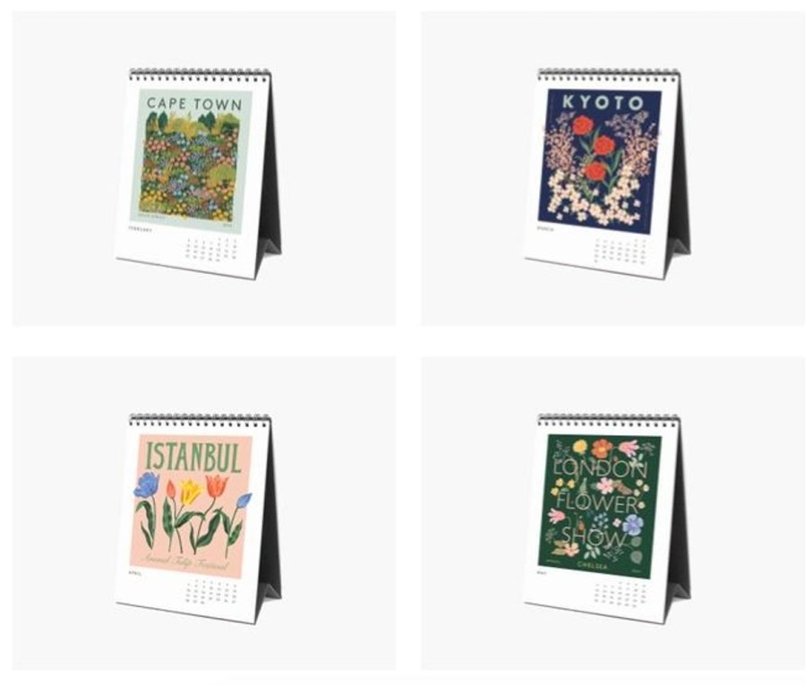 Lifestyle Rifle Paper Co. | 2024 Fete De Plantes Desk Calendar