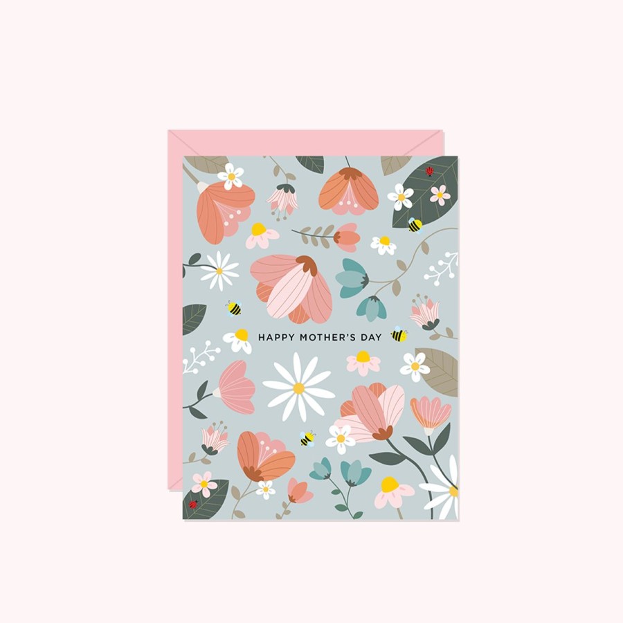 Cards Halifax Paper Hearts | Happy Mother'S Day (Sage Floral)