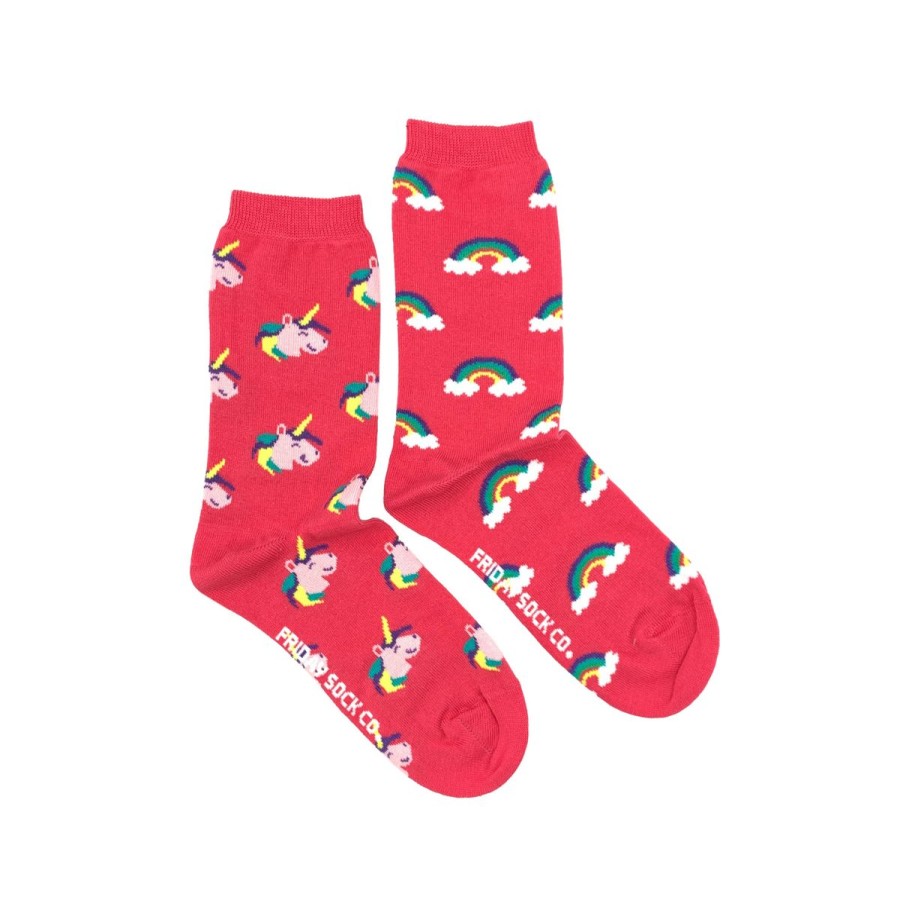 Lifestyle Friday Sock Co. | Women'S Rainbow & Unicorn Socks (Crew)