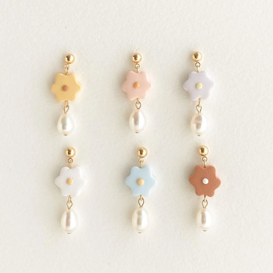 Lifestyle Wildberry Studio | Pearl Daisies-Petite Dangles