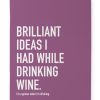 Lifestyle Classy Cards | Wine Ideas Notebook