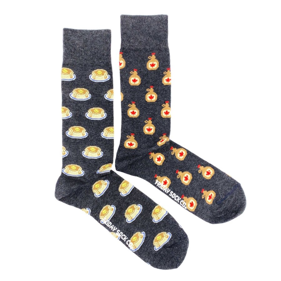 Lifestyle Friday Sock Co. | Men'S Pancakes & Maple Syrup Socks (Tall)