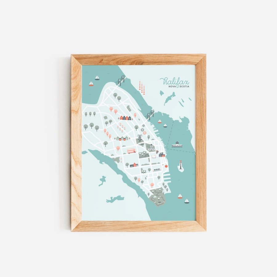 Lifestyle Halifax Paper Hearts | Halifax Map Print