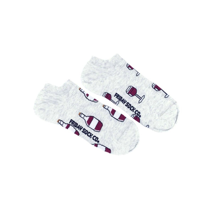 Lifestyle Friday Sock Co. | Women'S Wine & Glass Ankle Socks