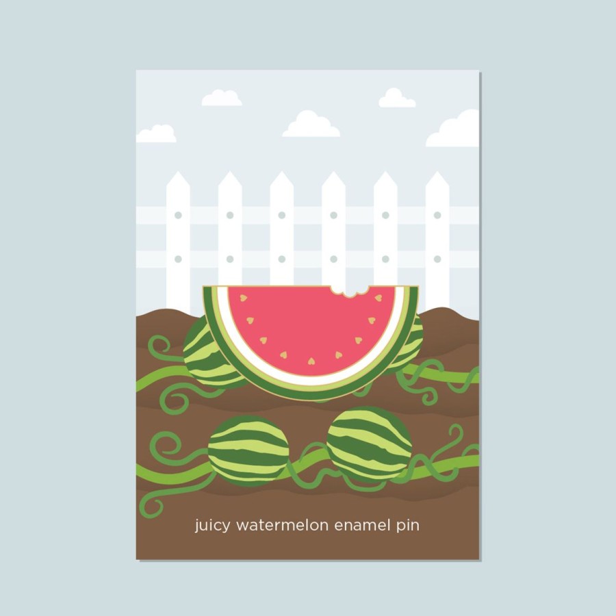 Lifestyle Halifax Paper Hearts | Juicy Watermelon Enamel Pin