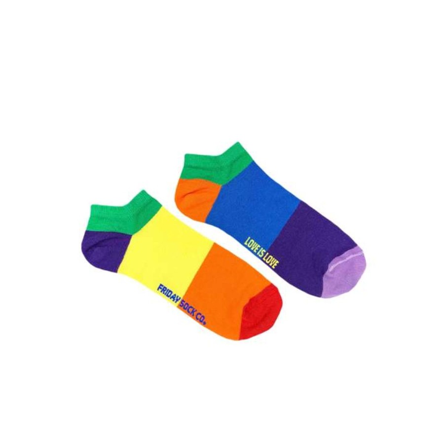 Lifestyle Friday Sock Co. | Women'S Love Is Love Rainbow Ankle Socks