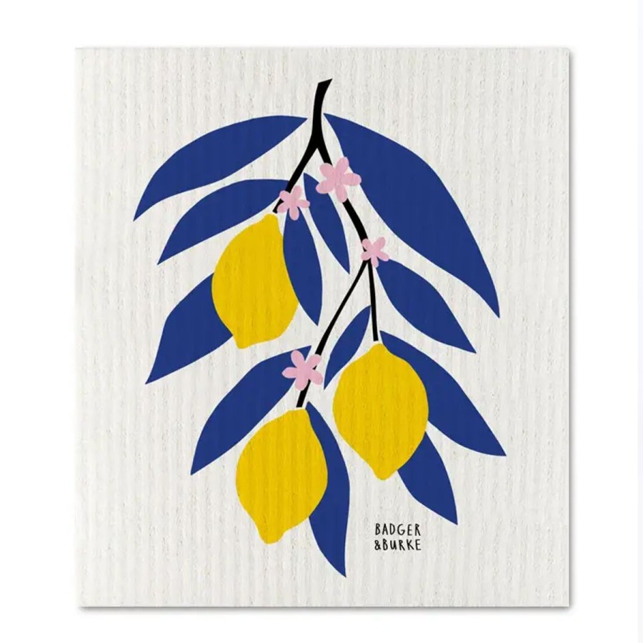 Lifestyle Badger & Burke | Lemon Branch Sponge Towel