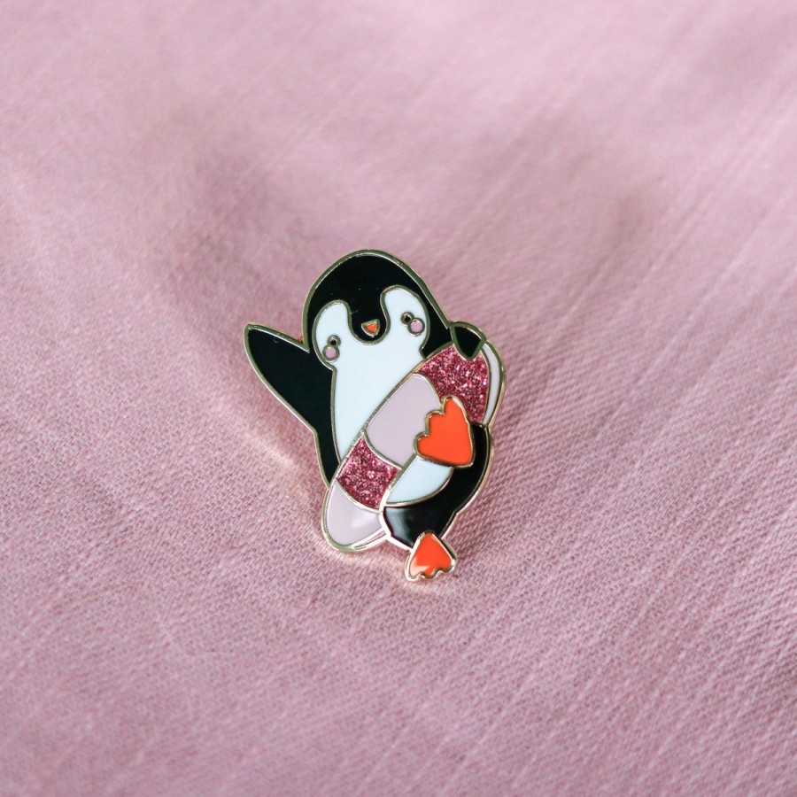 Lifestyle Halifax Paper Hearts | Pool Party Penguin Enamel Pin