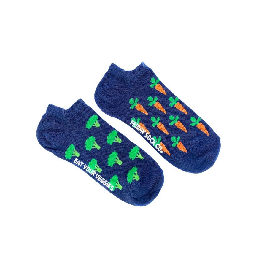 Lifestyle Friday Sock Co. | Women'S Broccoli & Carrot Veggie Ankle Socks