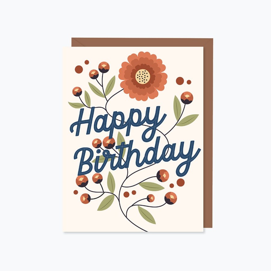 Cards Halifax Paper Hearts | Goldenberry Vines Happy Birthday