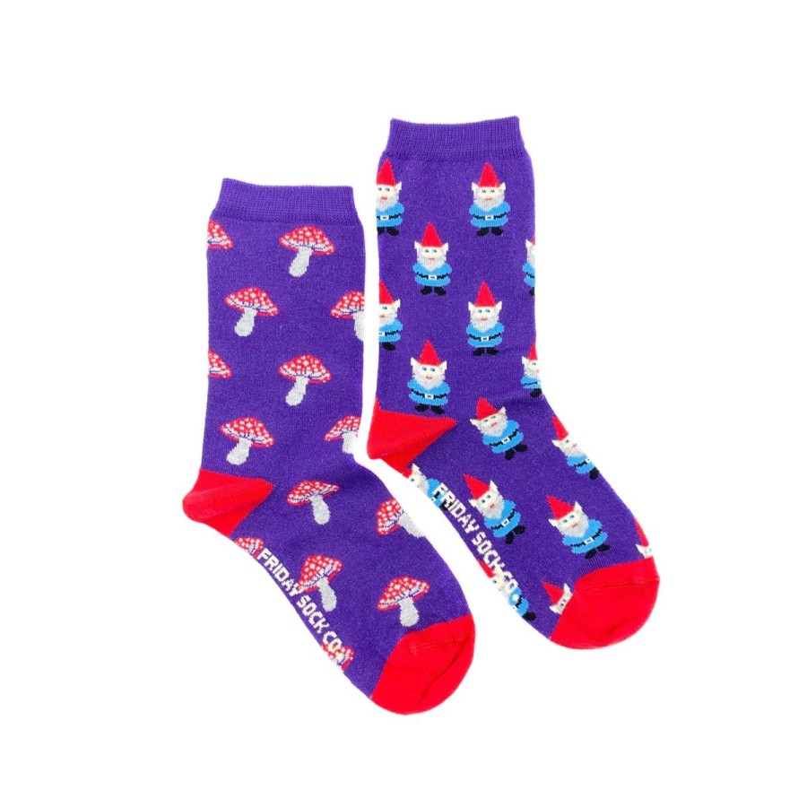 Lifestyle Friday Sock Co. | Women'S Gnome & Mushroom Socks (Crew)