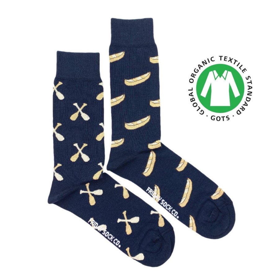 Lifestyle Friday Sock Co. | Men'S Canoe & Paddle Organic Cotton Socks (Tall)