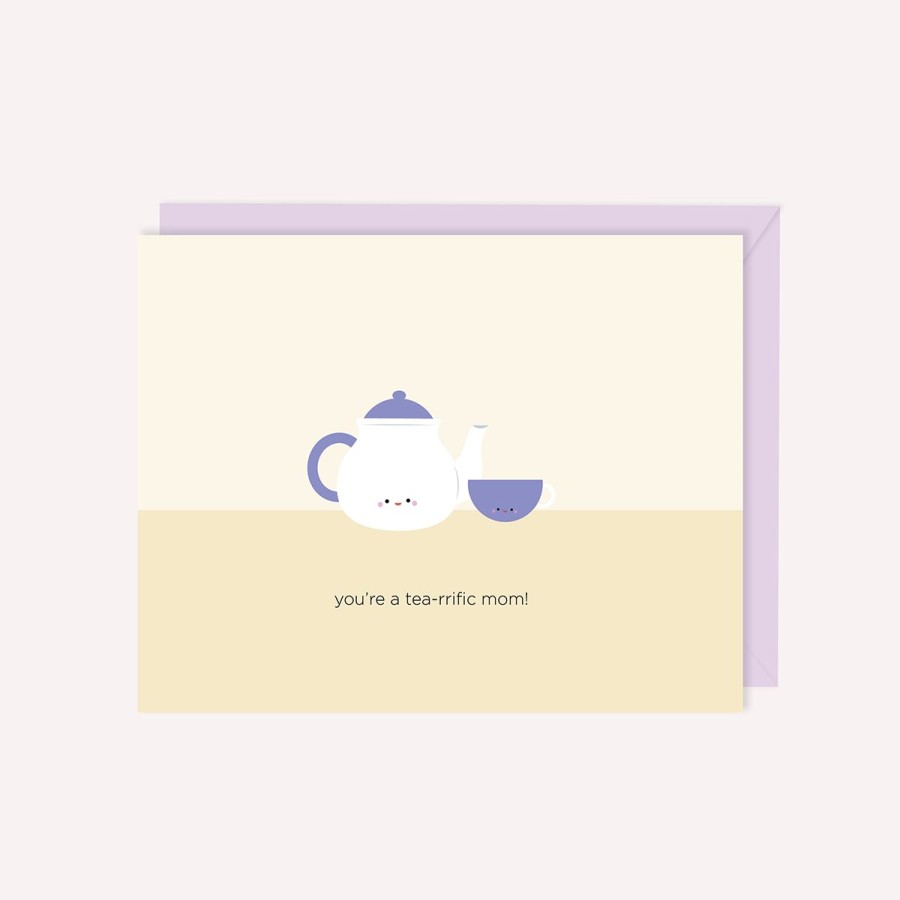 Cards Halifax Paper Hearts | (New) You'Re A Tea-Riffic Mom